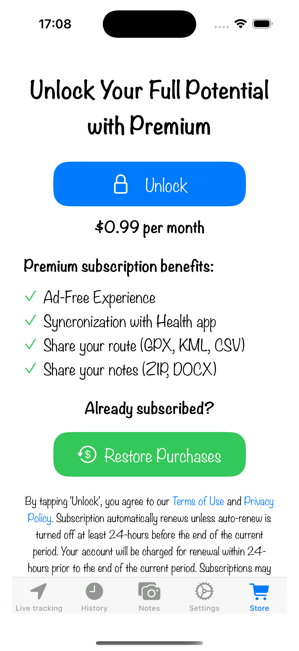 Premium Store Screenshot